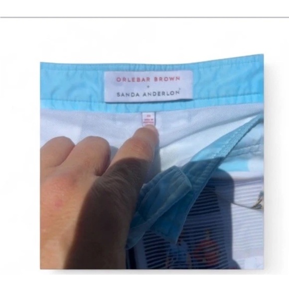 Orlebar Brown Bulldog Sanda Anderlon Pool Print Swim Shorts Size 30 - Picture 4 of 12